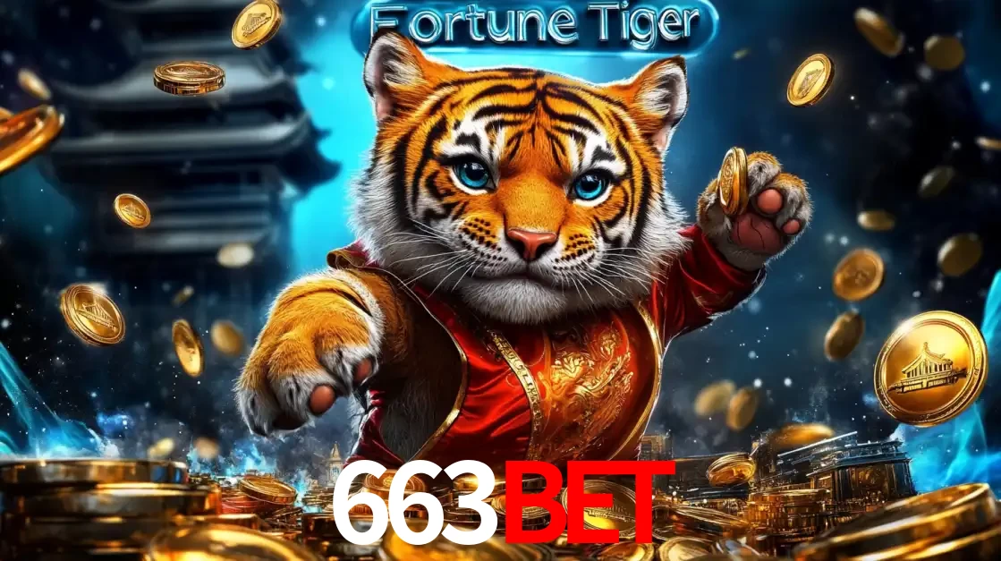 Imagem promocional do jogo de slot Fortune Tiger, com um tigre majestoso em traje tradicional cercado por uma fortuna em moedas de ouro, disponível agora no cassino 663bet.