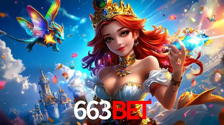 A princesa de um reino de fantasia mágico, com seu pequeno dragão, apresentando um mundo de prêmios encantados nos jogos de caça-níqueis do cassino 663bet.